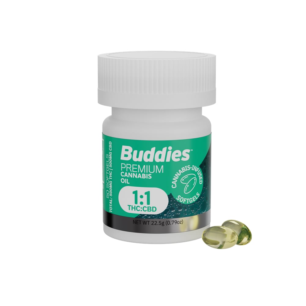 1:1 CBD:THC [50ct] (500mg CBD/500mg THC)