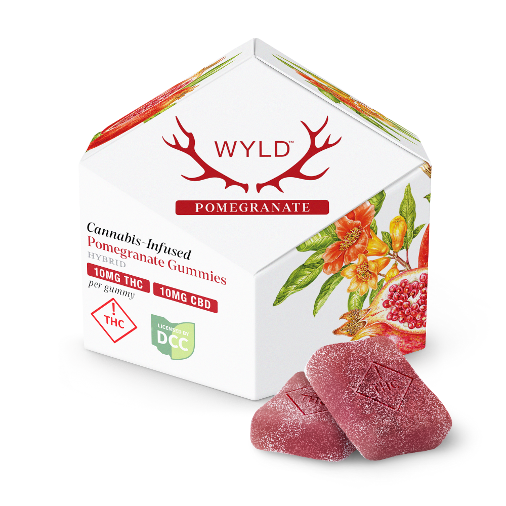 WYLD - POMEGRANATE 1:1 - GUMMIES - [100MG THC / 100MG CBD] - 10PK
