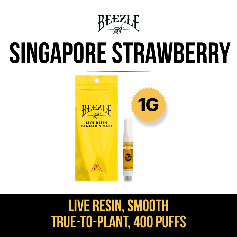 BEEZLE  SINGAPORE STRAWBERRY  LIVE RESIN CART  SATIVA