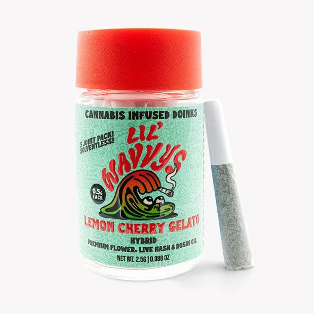 Wavvy - Lemon Cherry Gelato - Lil Wavvys - Infused Prerolls - 2.5g