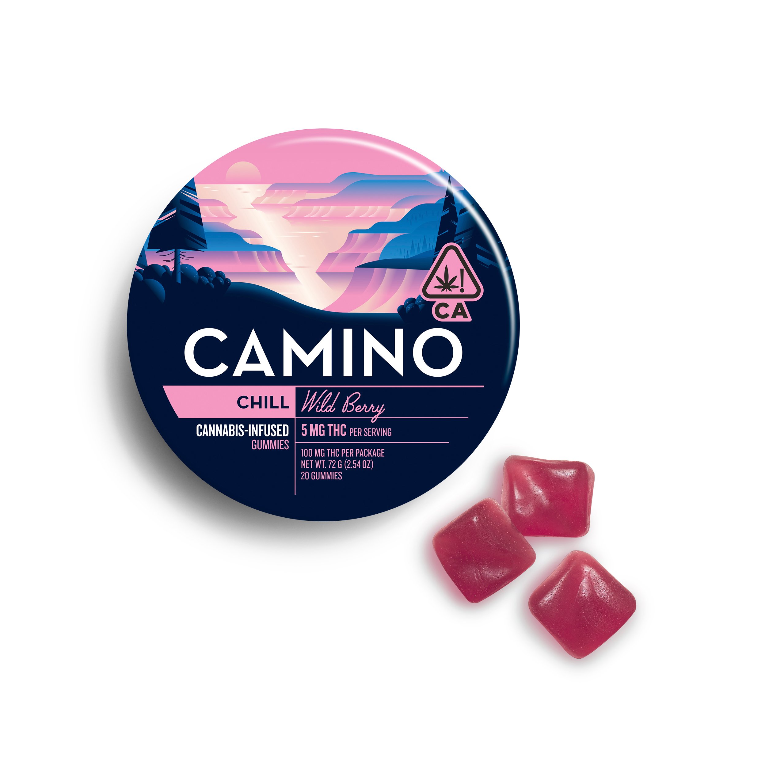 5mg Camino 'Chill' Wild Berry Gummies 100mg THC total
