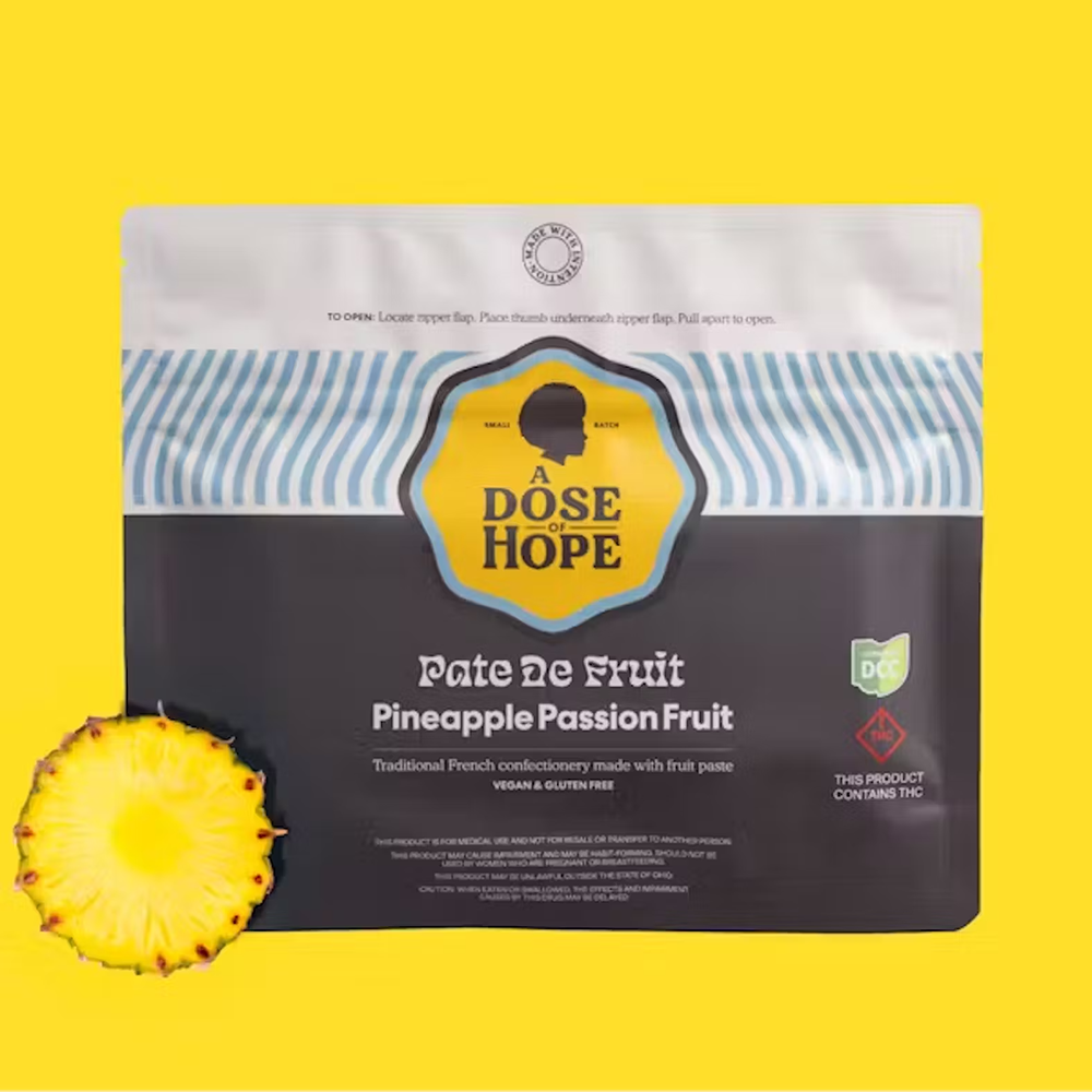 A DOSE OF HOPE - PINEAPPLE PASSIONFRUIT PATE DE FRUIT - RSO GUMMIES - [130MG] - 10PK