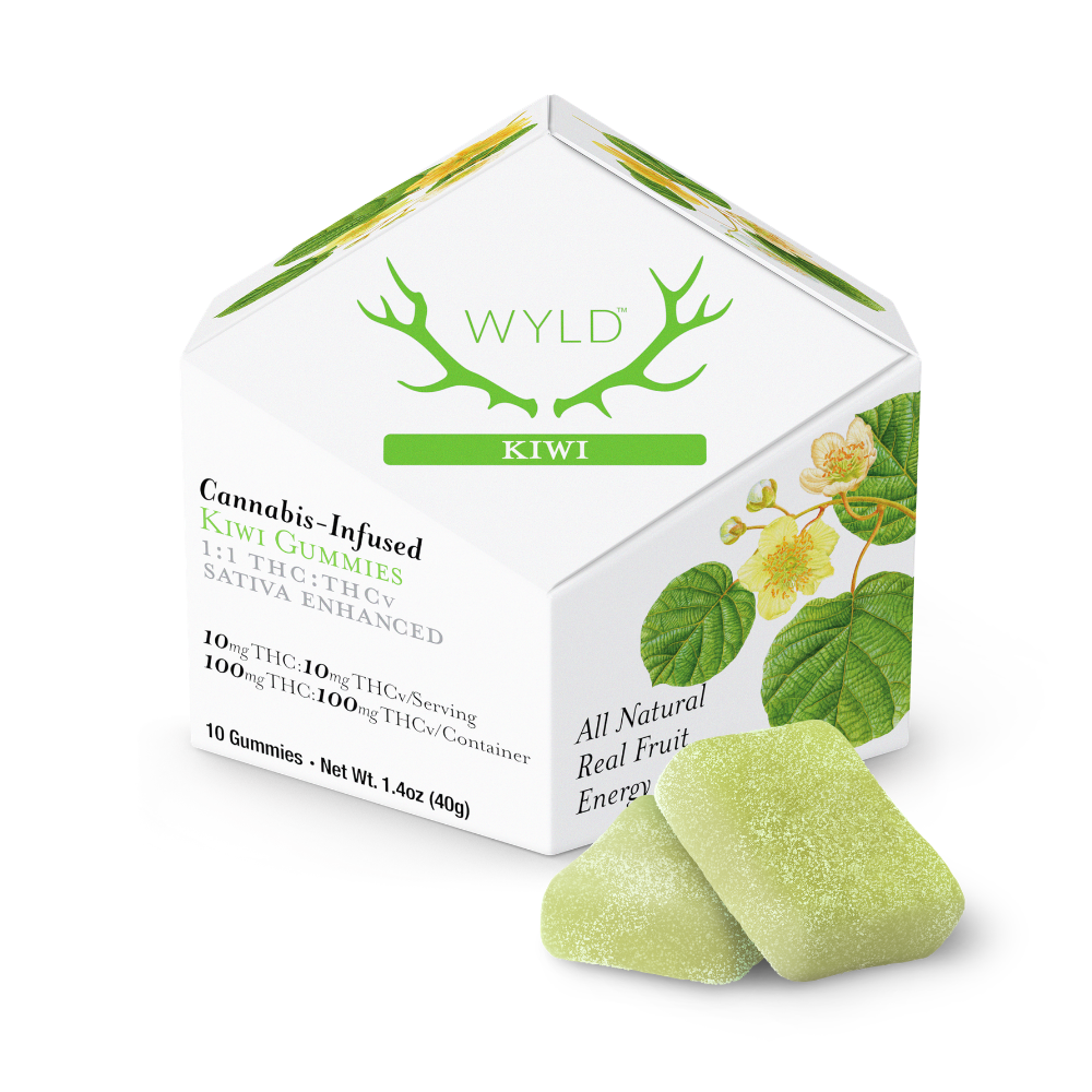Kiwi 1:1 THCv + Sativa Enhanced Gummies | 100mg Kiwi 1:1 THCv + Sativa Enhanced Gummies | 100mg