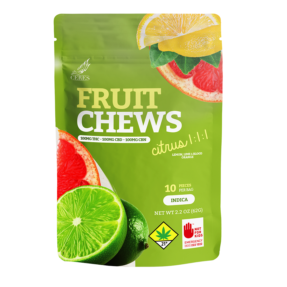 1:1:1 Citrus - Indica [10pk] (100mg CBD/100mg THC/100mg CBN)