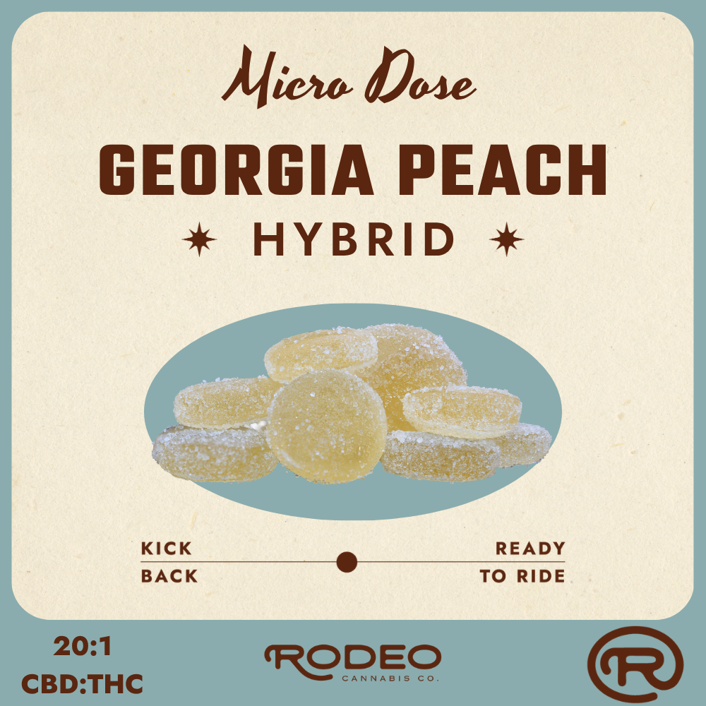 Rodeo Ratios - Micro Dose - Georgia Peach (H) Gummies 20-1 (CBD-THC) (C0070000535)
