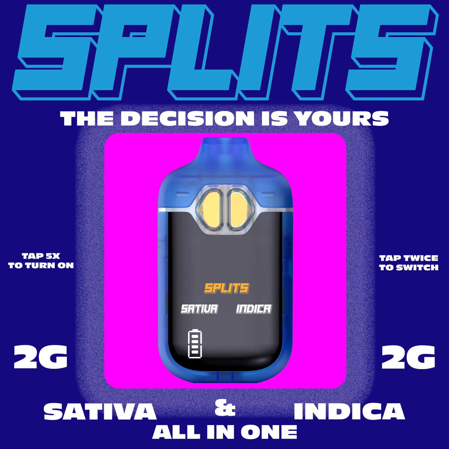 Splits - Cloud Ckies x Blue Burger Dual Chamber Disposable Vape (2g) C0040001798