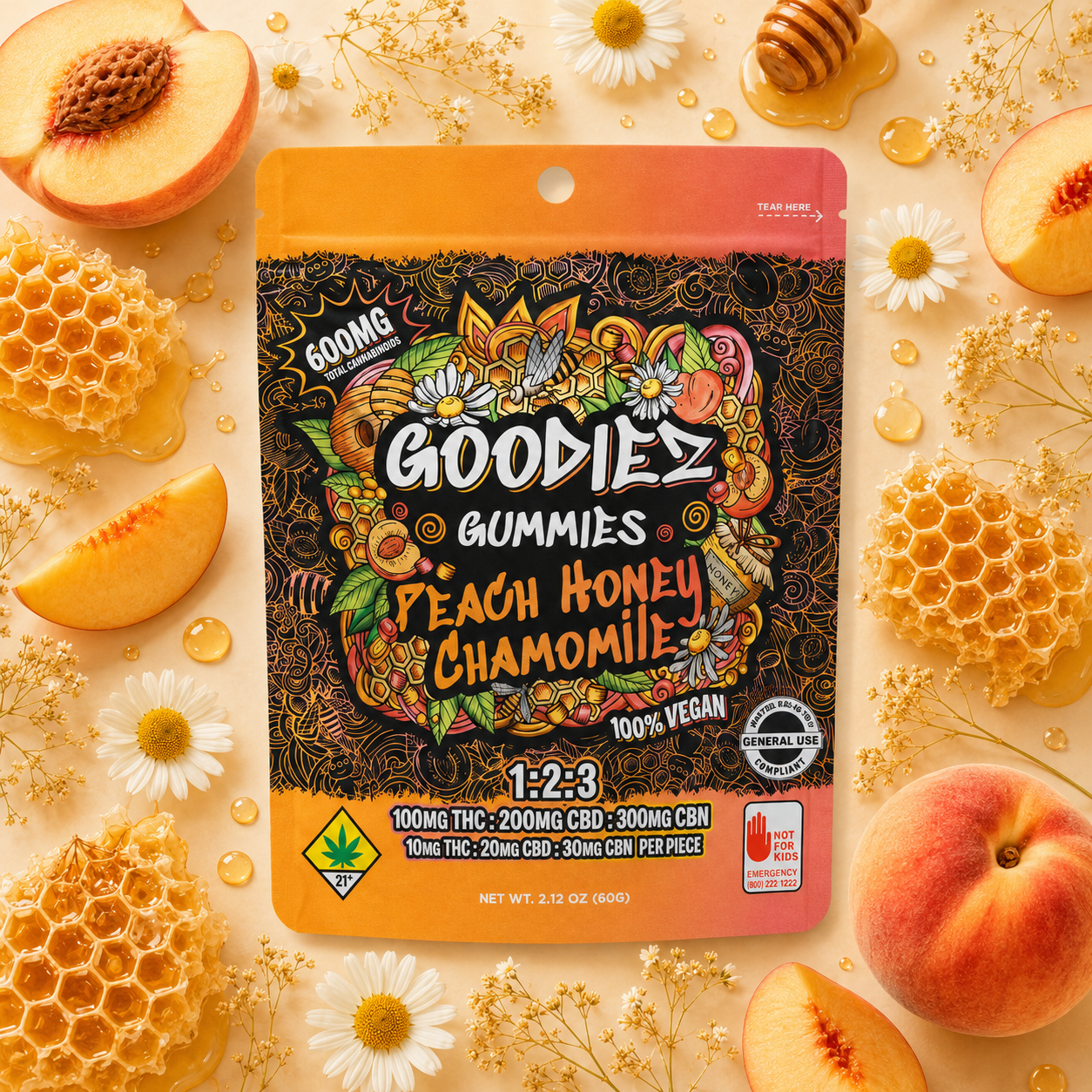 Peach Honey Chamomile 1:2:3