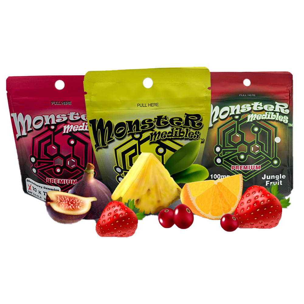 Peach [2pk] (100mg) Monster Xtracts Gummies Jane
