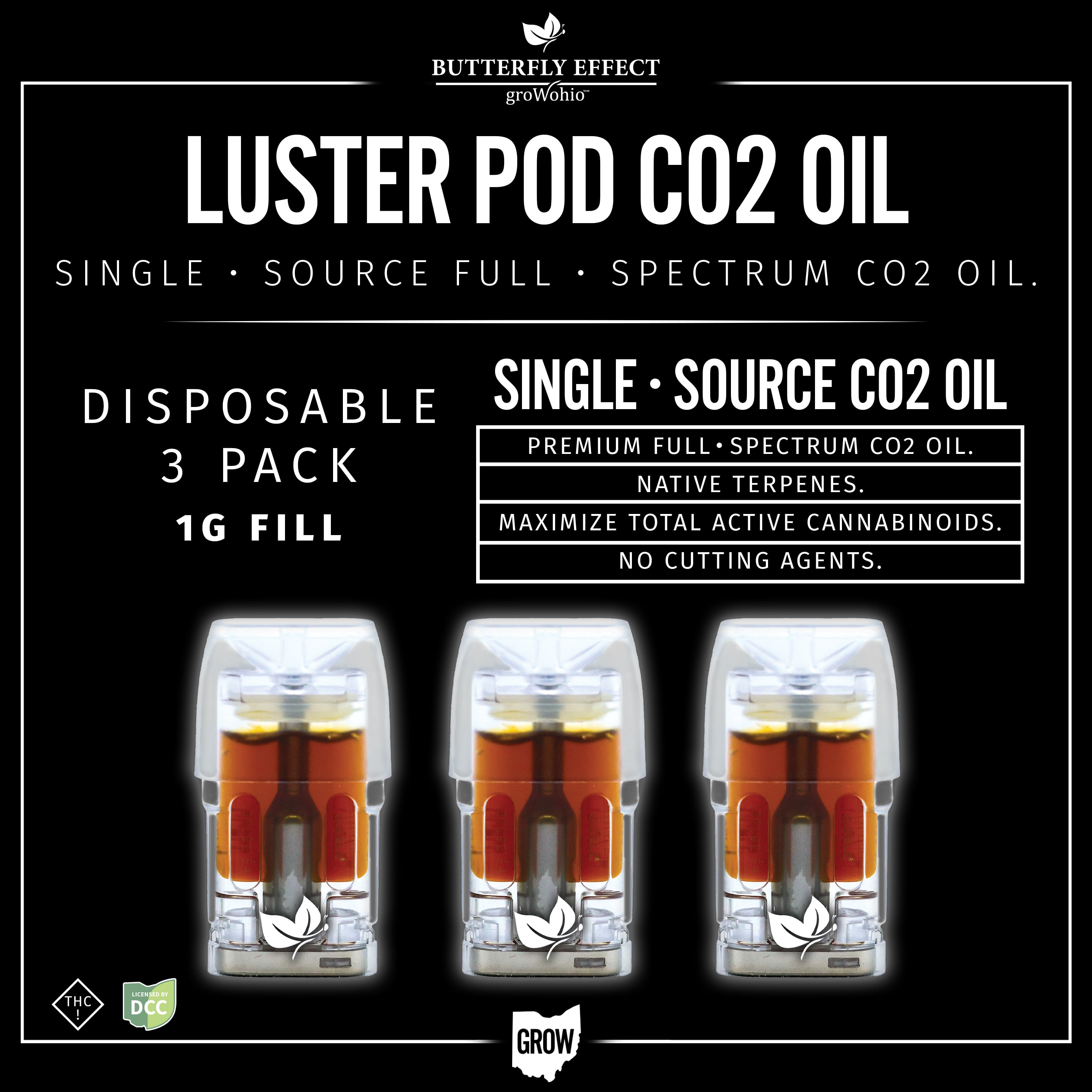 BUTTERFLY EFFECT - LAYER CAKE - CO2 LUSTER POD - [3G] - 3PK - INDICA