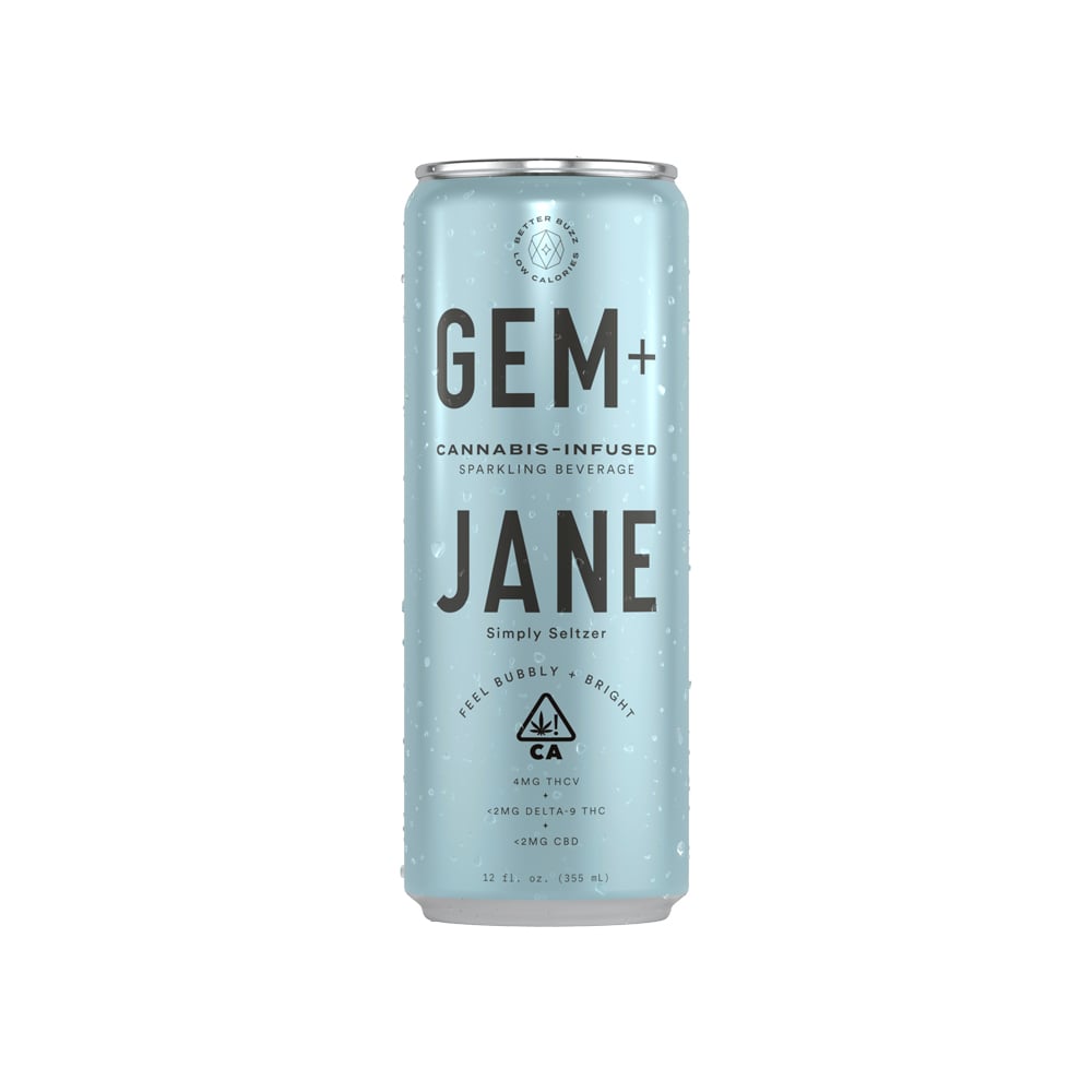Simply Seltzer (4mg THCV/2mg THC) Gem + Jane Sparkling Beverage Jane