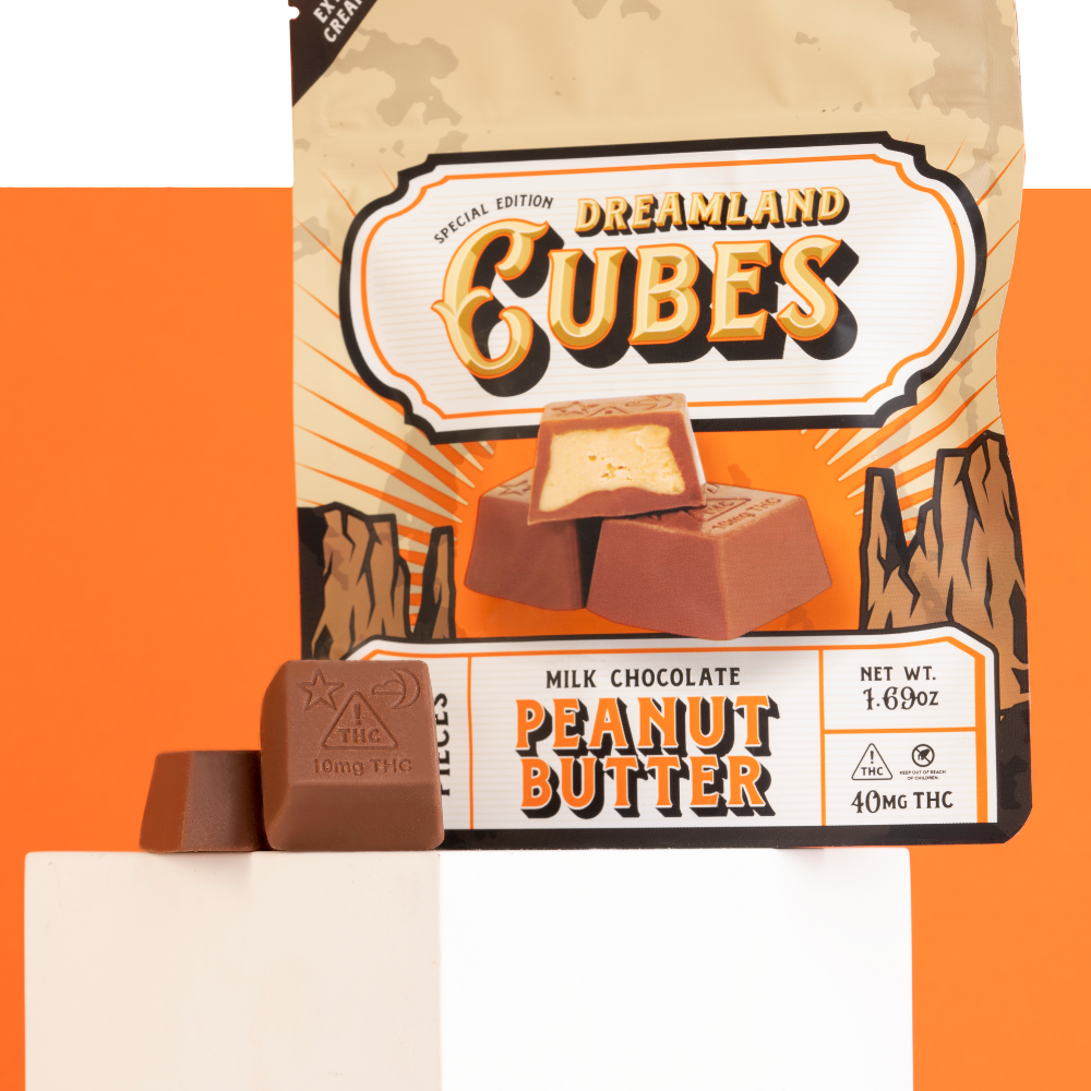 Chocolate Peanut Butter Cubes (40mg) 4pk