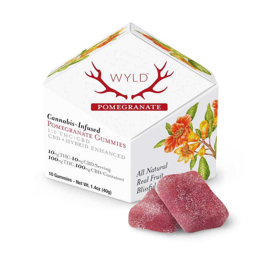 Pomegranate 1:1 CBD + Hybrid Enhanced Gummies | 100mg