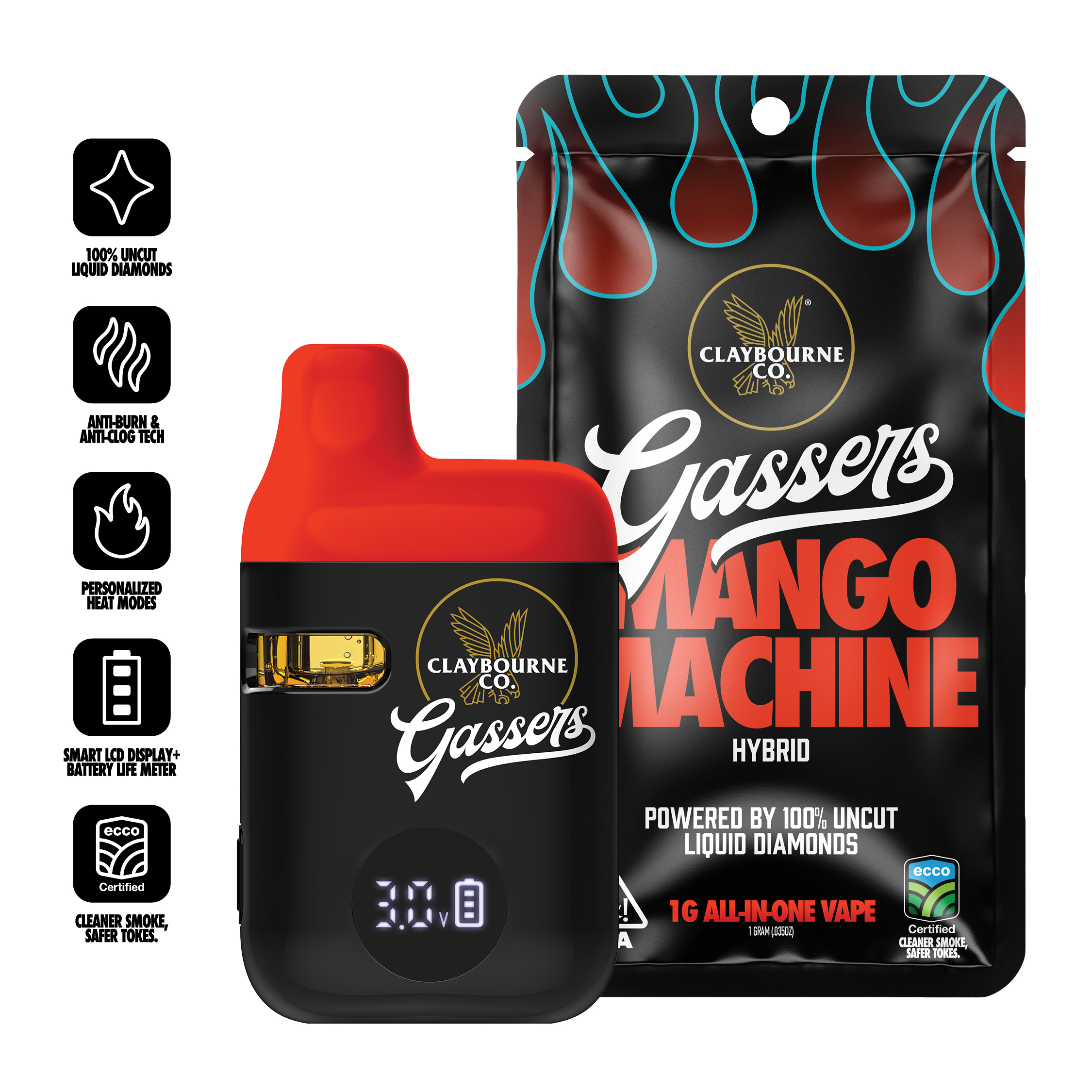 Mango Machine (1g) - Gassers All-In-One Liquid Diamonds Vape
