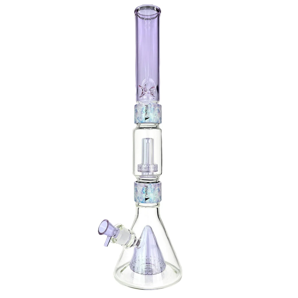 Perc Beaker - Double Stack - Tie Dye/Grape Hard Candy