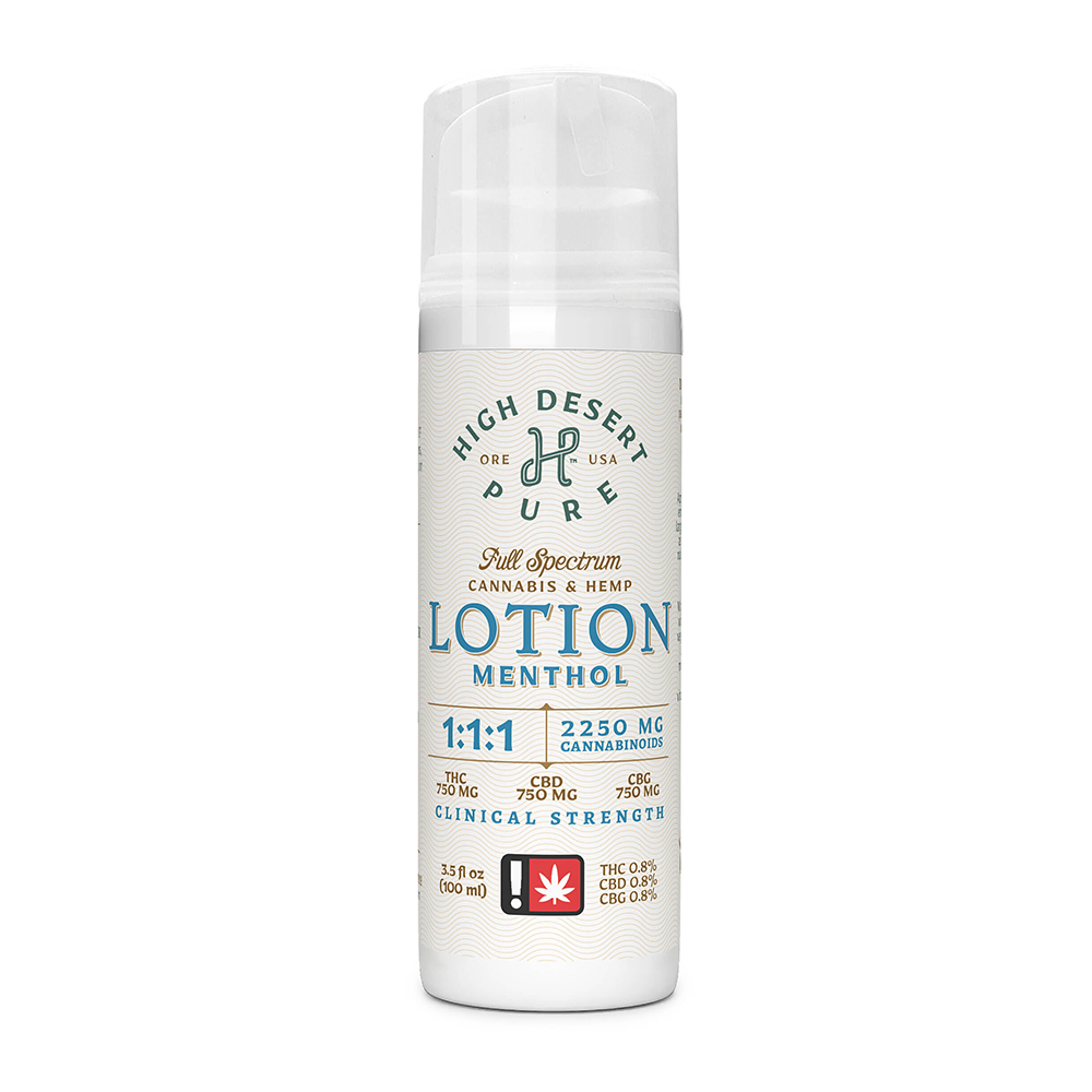 1:1:1 Menthol Lotion [3.4 fl oz] (750mg THC/750mg CBD/750mg CBG)