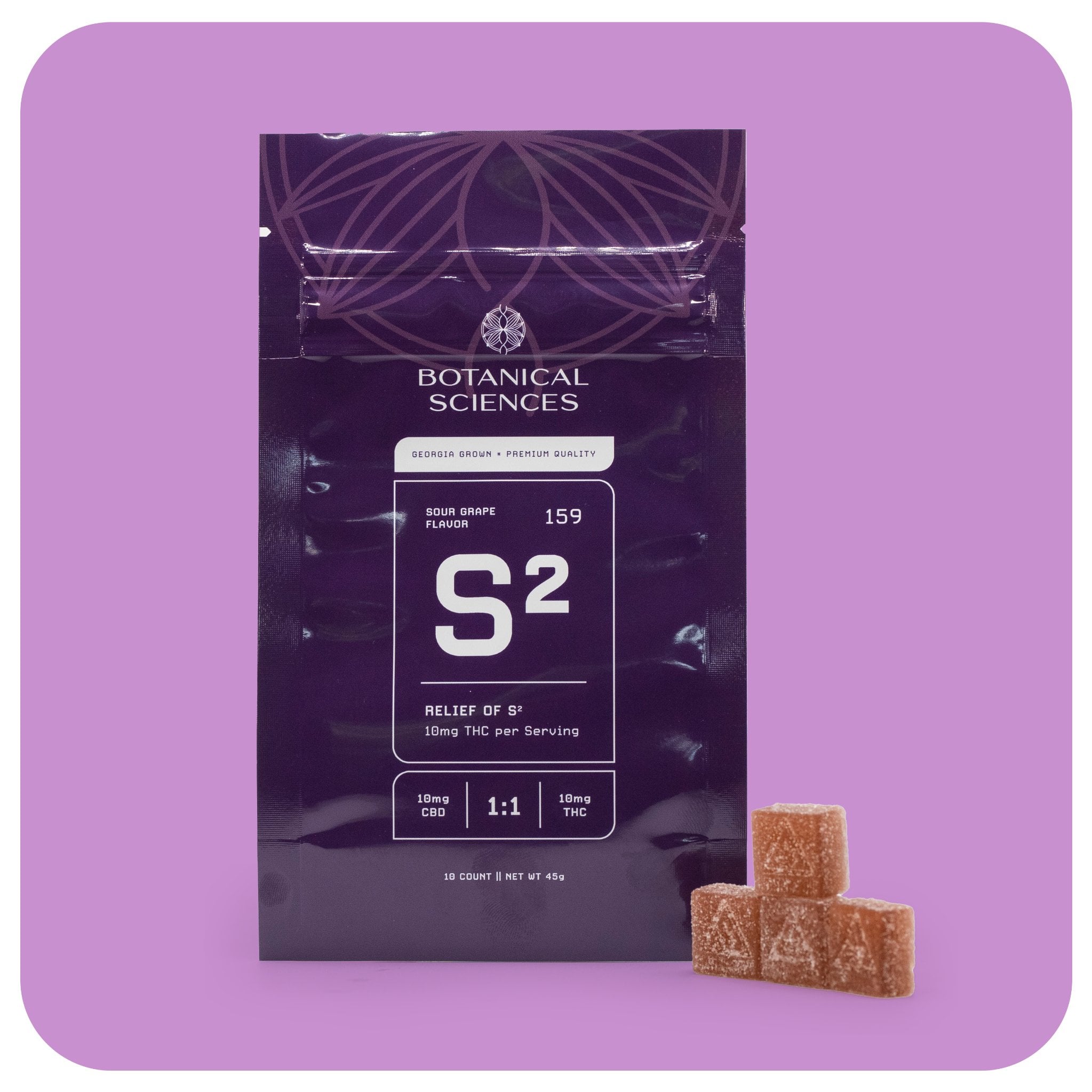 1:1 Sour Grape (100mg CBD/100mg THC)