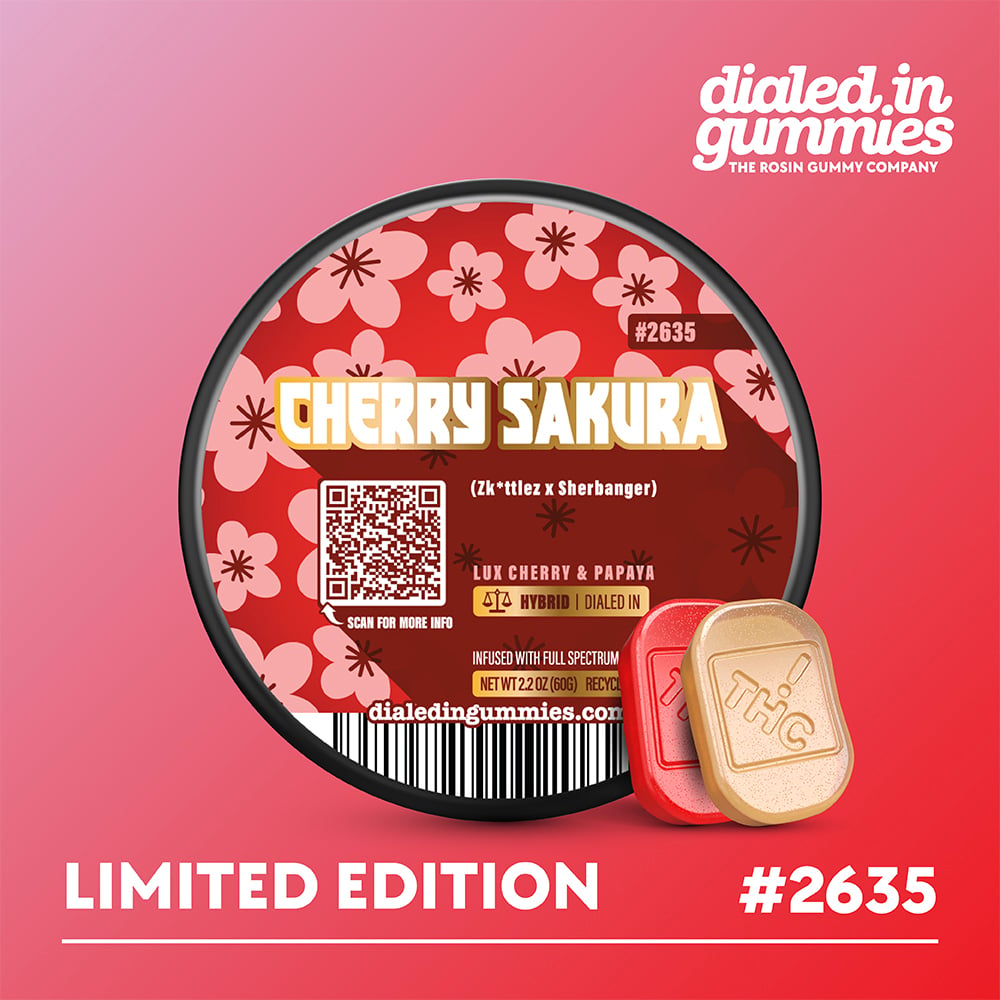 100mg - Cherery Sakura #2635 - Rosin Gummies (10pk)