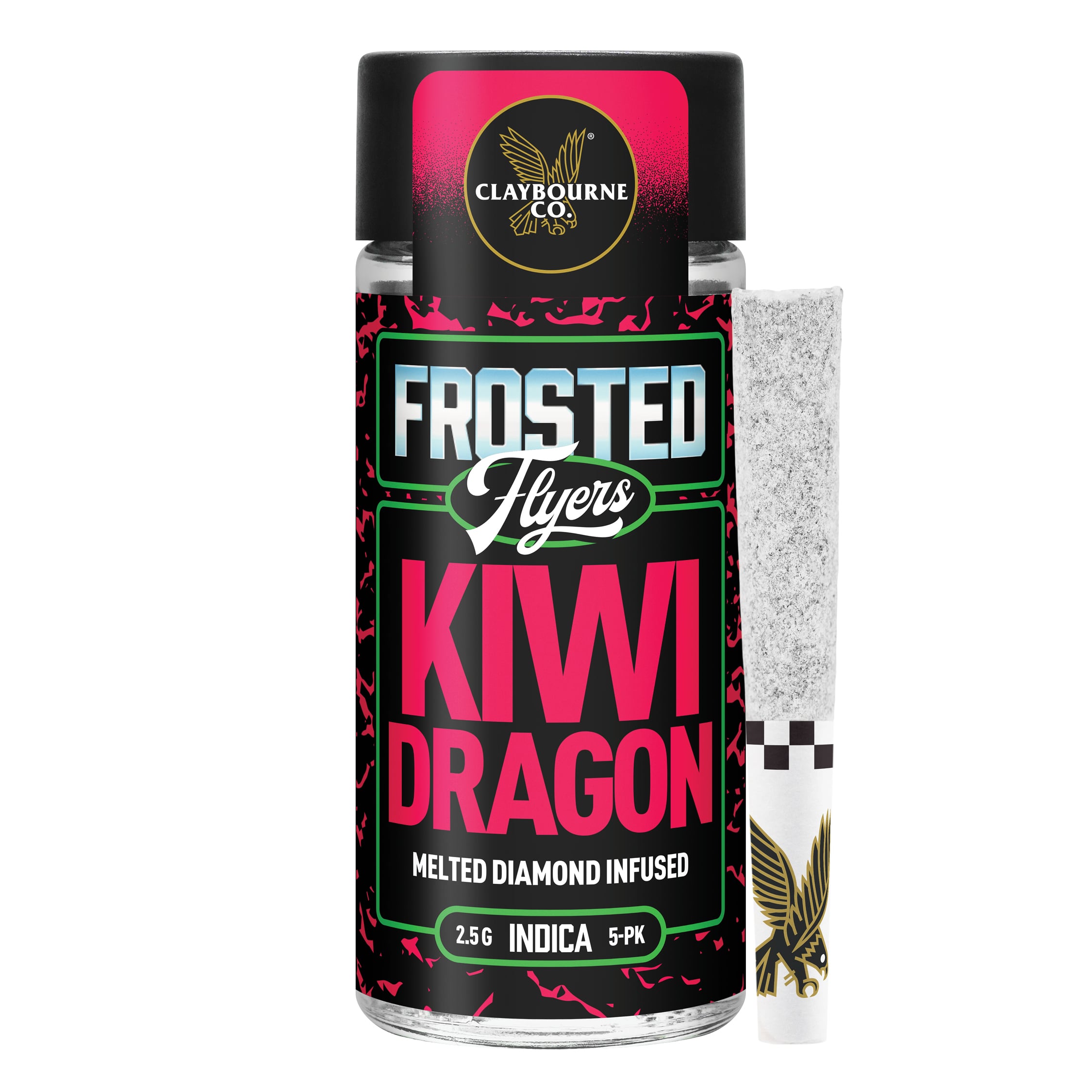 Kiwi Dragon (2.5g) - Diamond Frosted Flyers Pre-Rolls