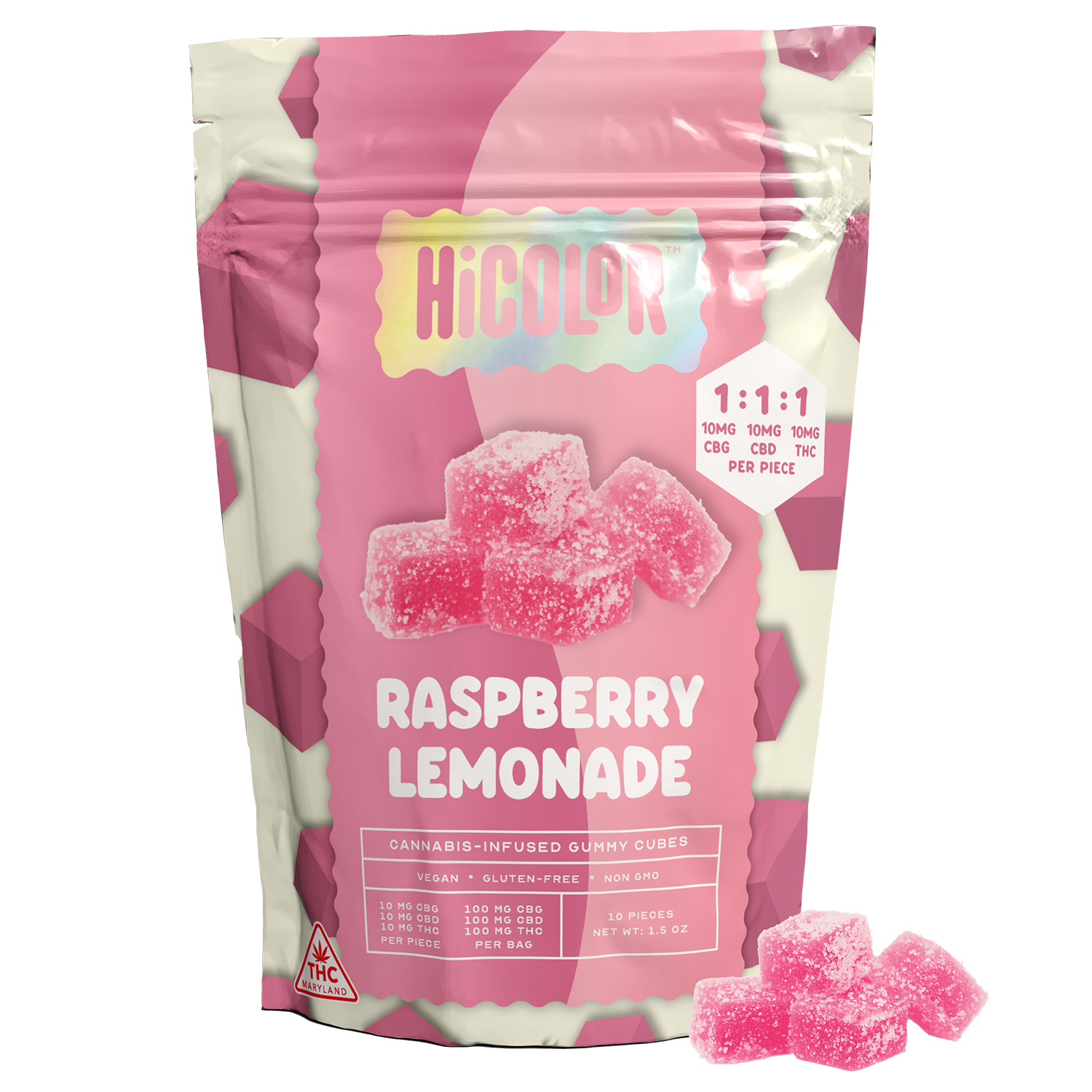 Shop Raspberry Lemonade [10pk] (100mg CBG/100mg CBD/100mg THC