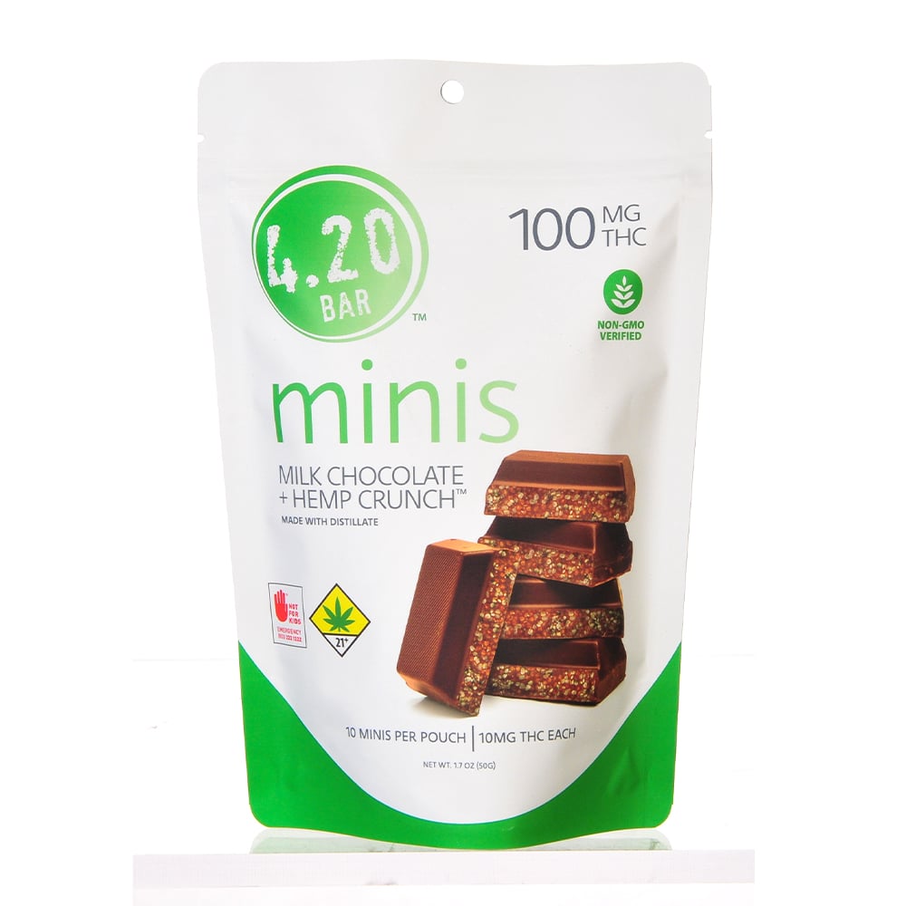 Milk Chocolate Hemp Crunch Minis 100mg 10-pack