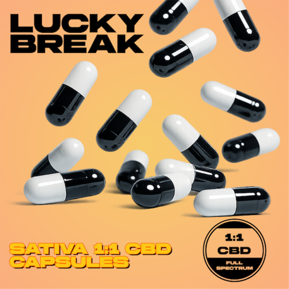 Lucky Break - Full Spectrum (S) Capsules (47.1mg THC 55.7mg CBD 10pk) C0130000132