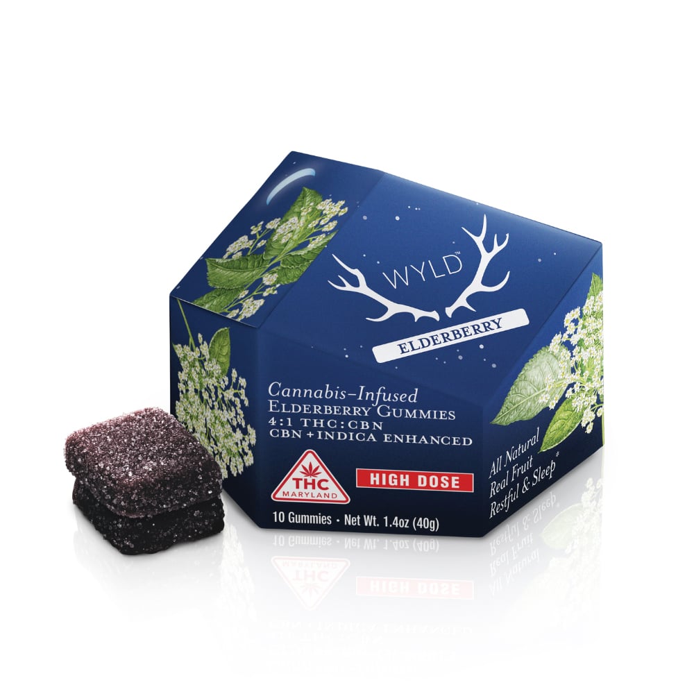 Shop *HIGH DOSE* Elderberry 4:1 CBN + Indica Enhanced Gummies