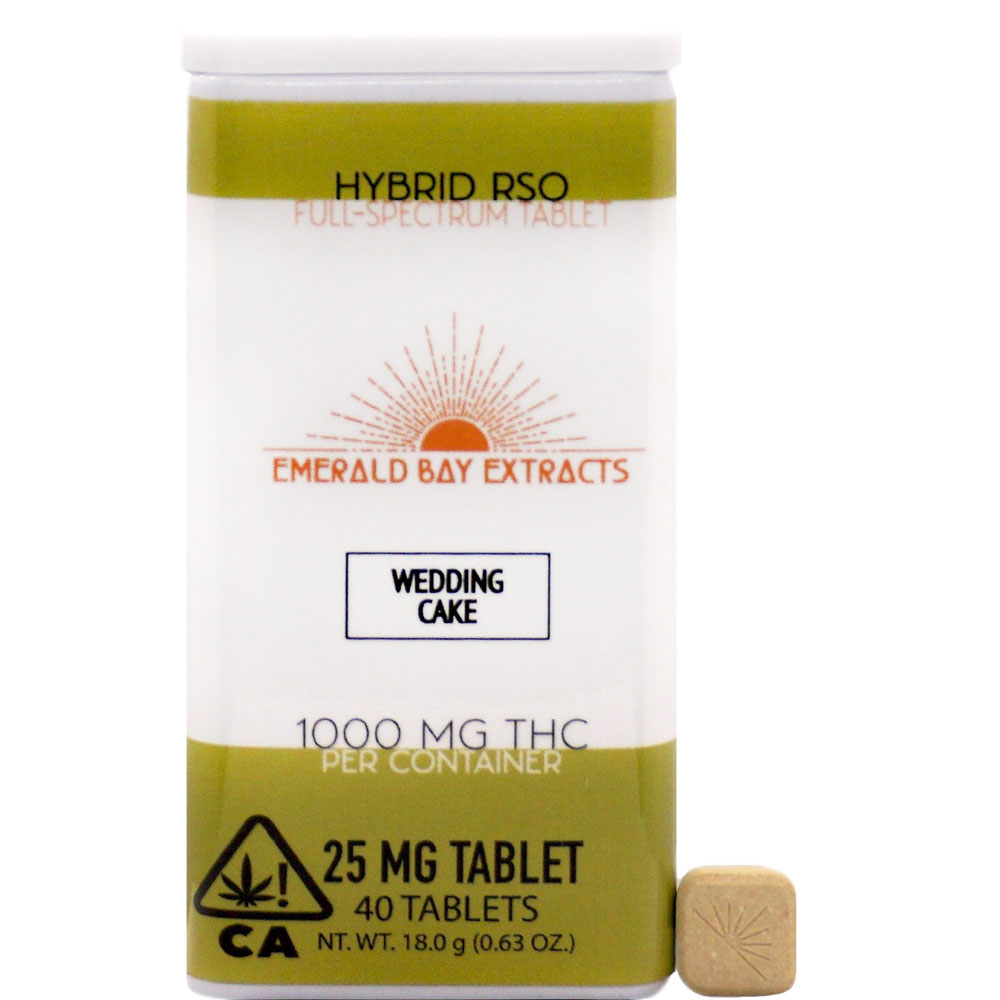 25mg Tablets Hybrid Wedding Cake 1000mg Package Emerald Bay