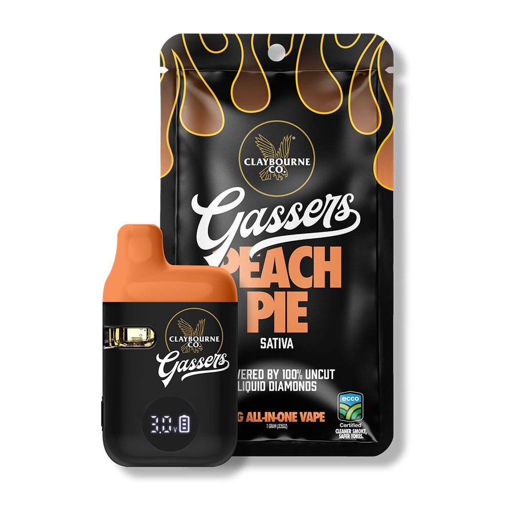 Peach Pie(1g) - Gassers All-In-One Liquid Diamonds Vape