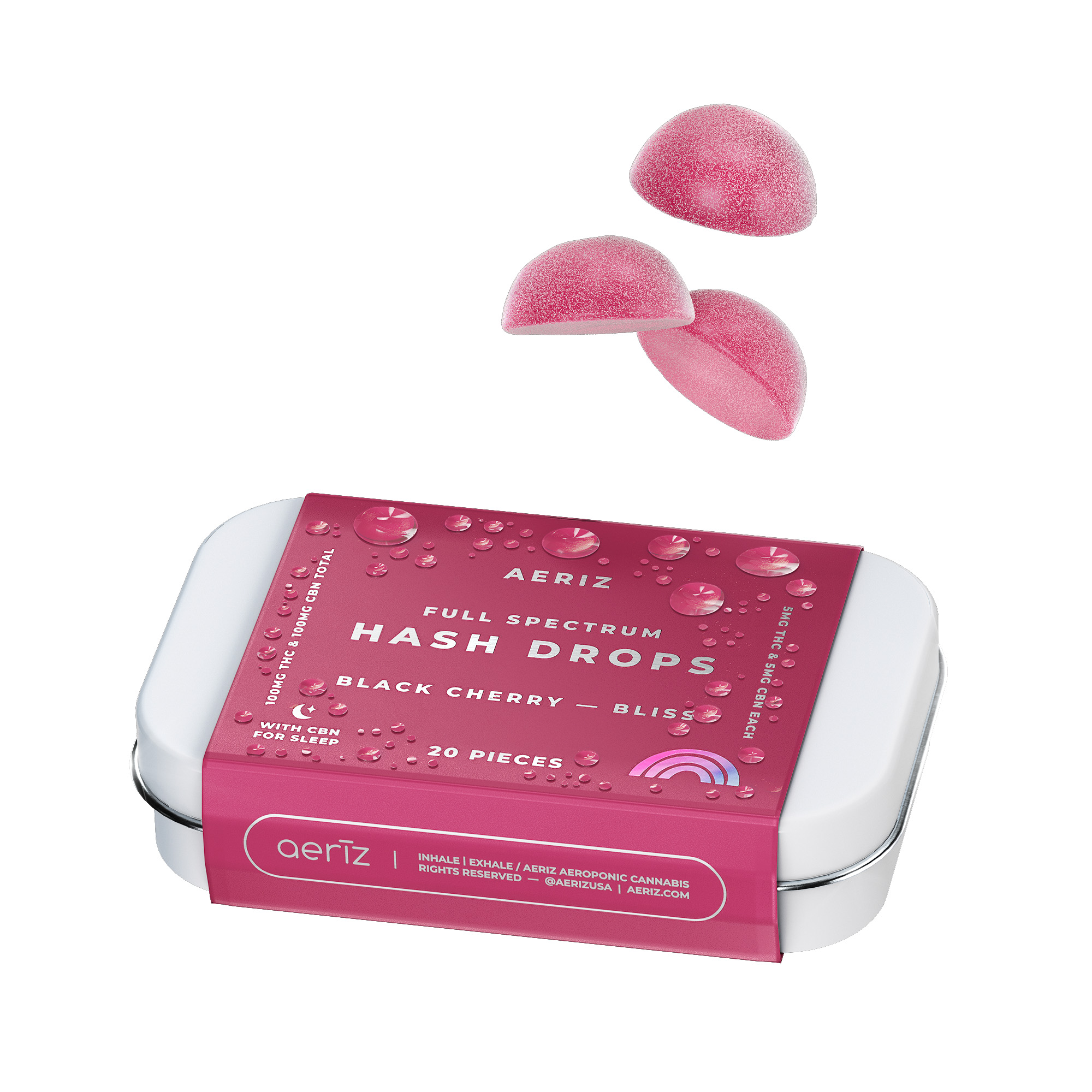 Black Cherry Bliss Full Spectrum Hash Drops 20 x 5mg