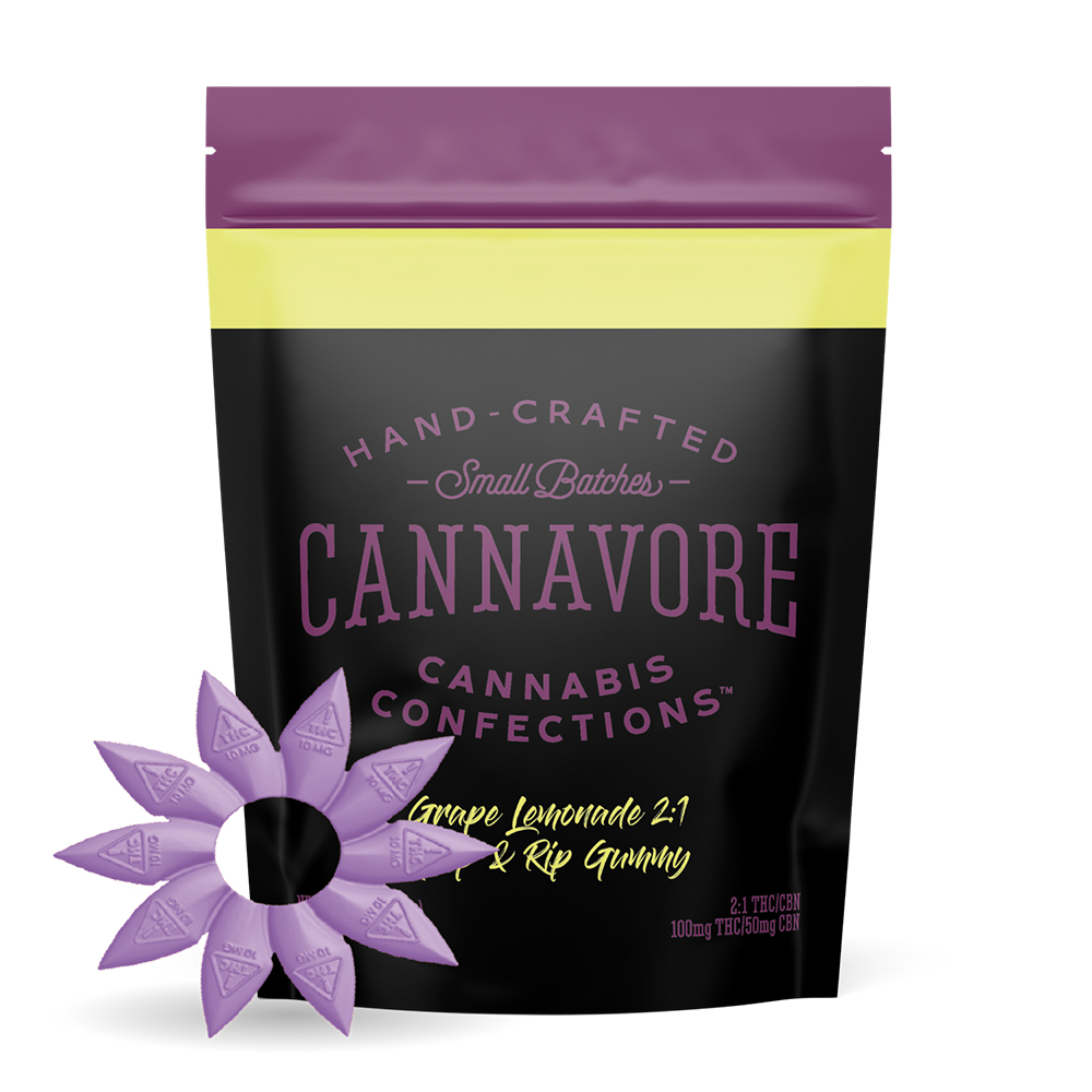 Cannavore Gummy 2:1 Grape Lemonade (100mg THC/50mg CBN) Cannavore Gummy 2:1 Grape Lemonade (100mg THC/50mg CBN)