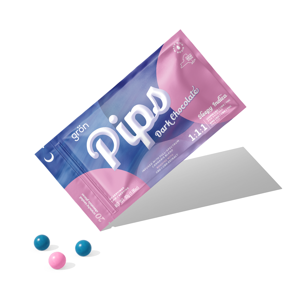 1:1:1 Dark Chocolate Pips - Sleepy Indica