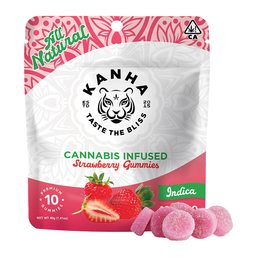 KANHA | Strawberry | Indica | 100mg THC | 10-pack