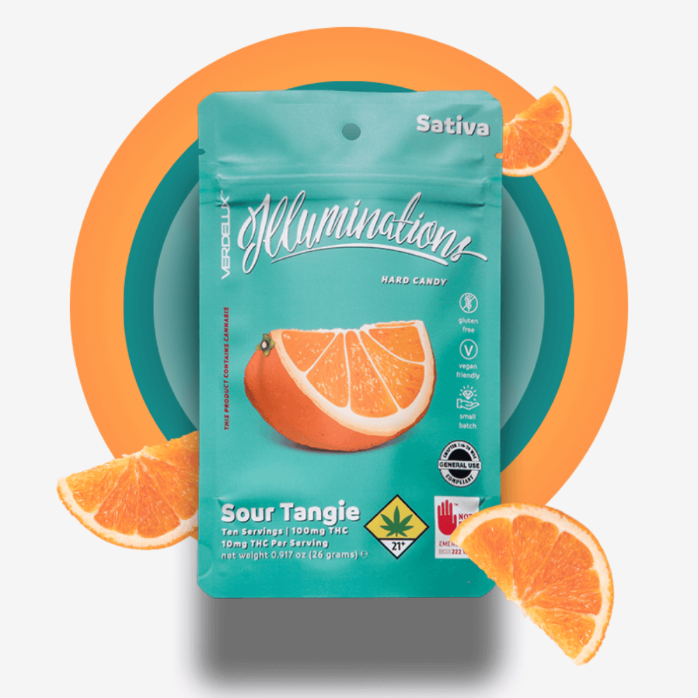 Hard Candy Illuminations Sour Tangerine (DOHC) Edibles - 10pk 100mg THC