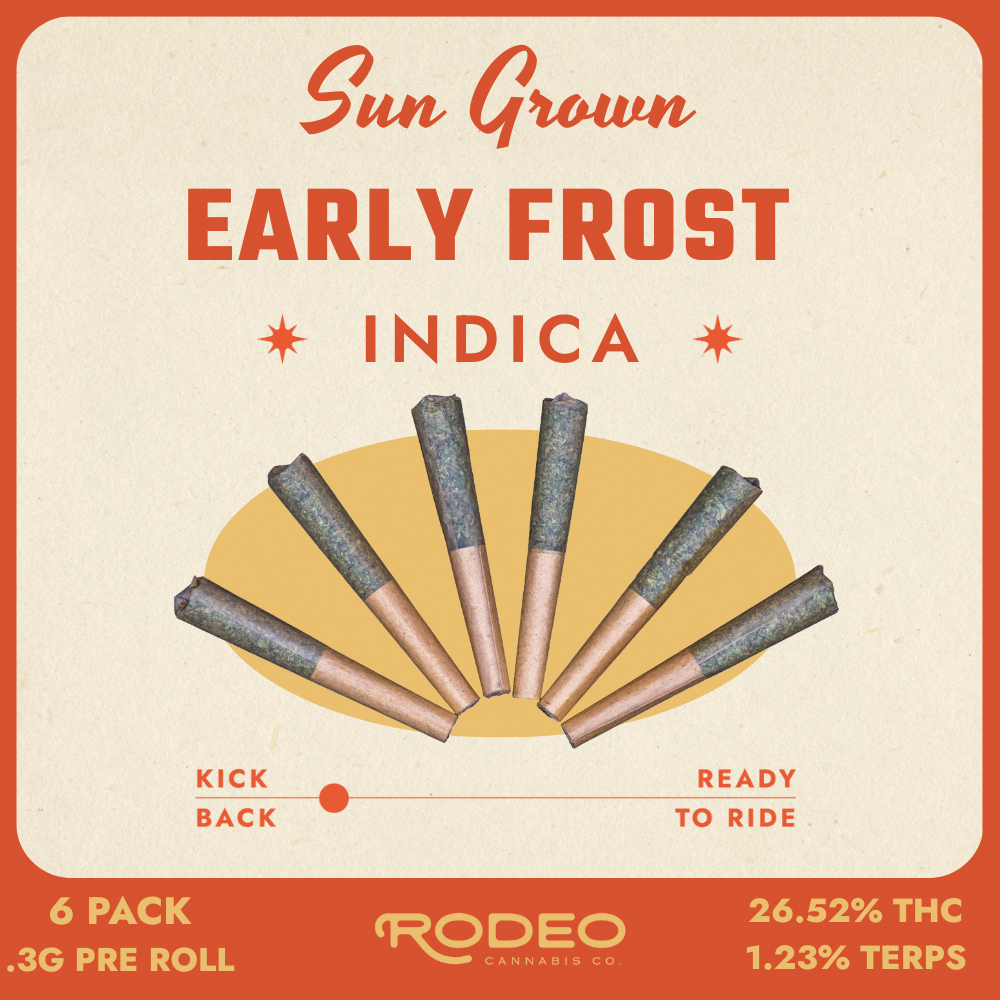 Rodeo Cannabis - Early Frost (I) 0.3g Pre-Rolls 6pk (1.8g) C0070000352 *NP