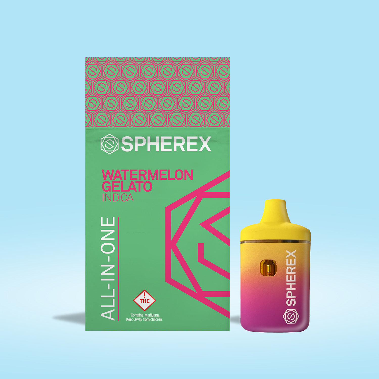 SPHEREX- Watermelon Gelato (Indica) All-In-One | 1g