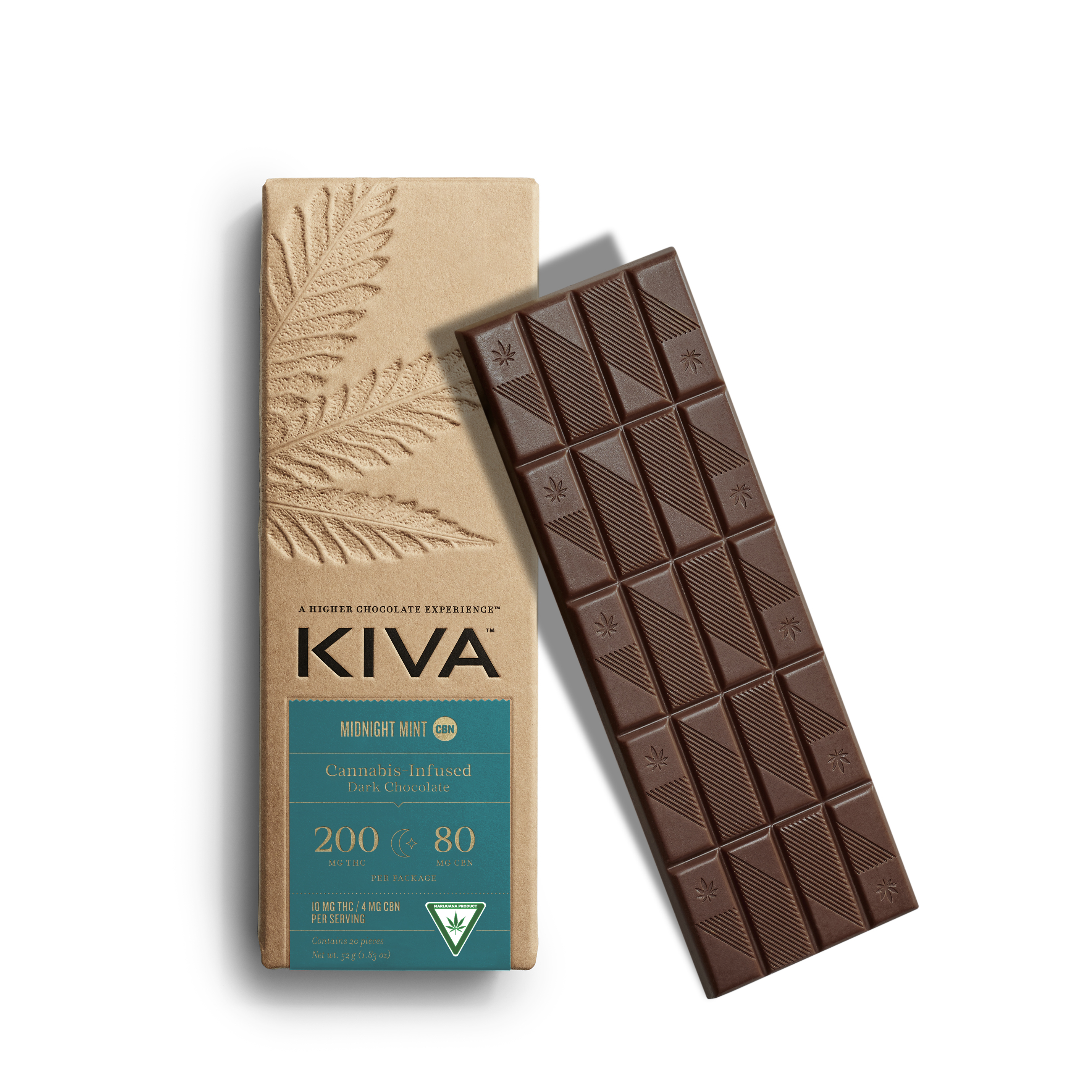 5:2 Midnight Mint Dark Chocolate CBN (200mg THC/80mg CBN)