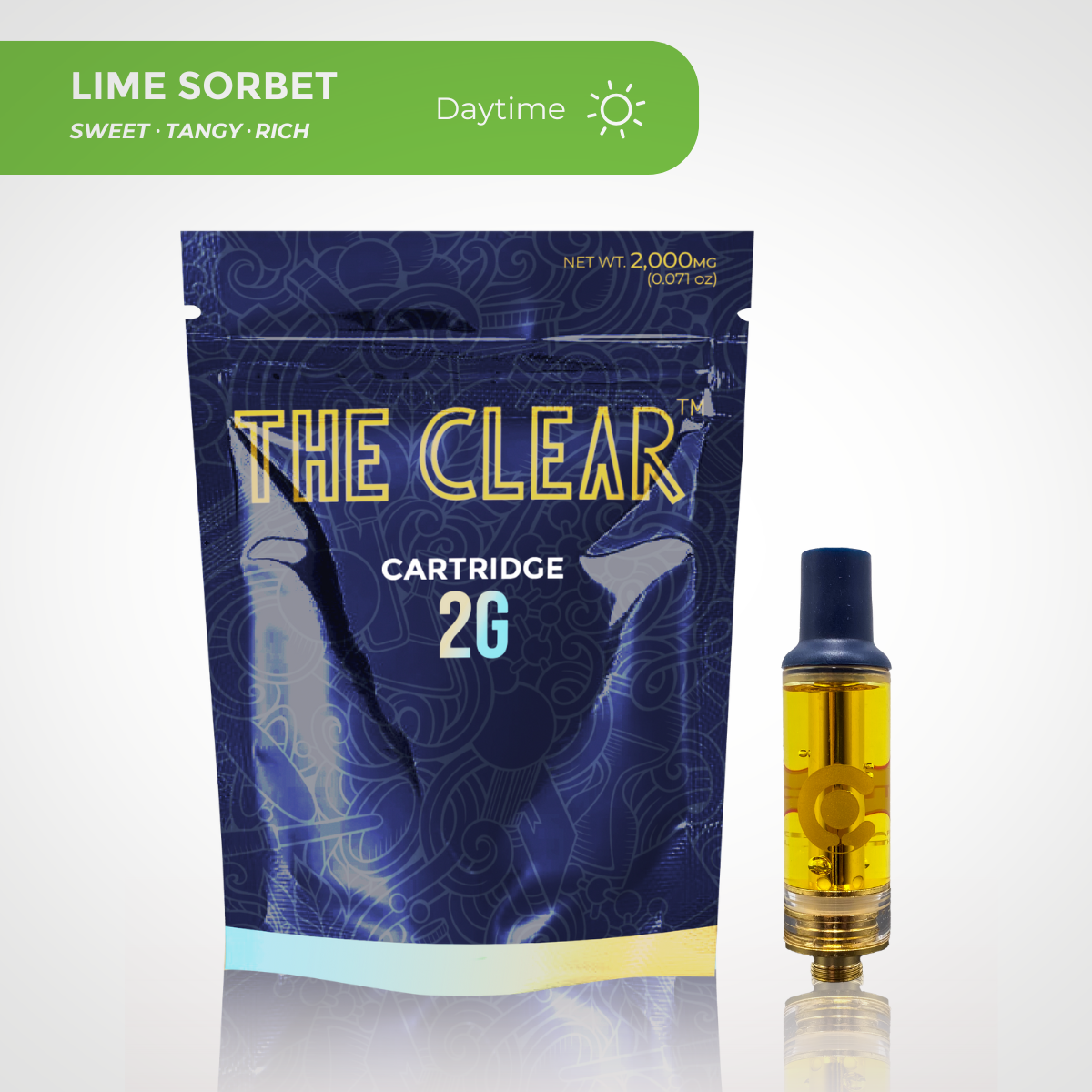 The Clear Original Cartridge 2000mg | Lime Sorbet The Clear Original Cartridge 2000mg | Lime Sorbet