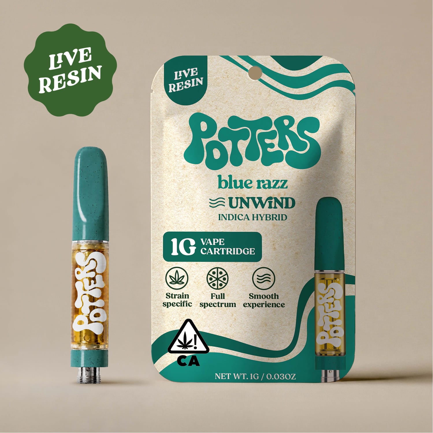 1g | Live Resin Vape Cartridge | Blue Razz