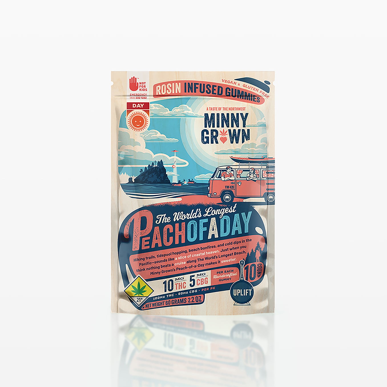 2:1 Peach of a Day [10pk] (100mg THC/50mg CBG)