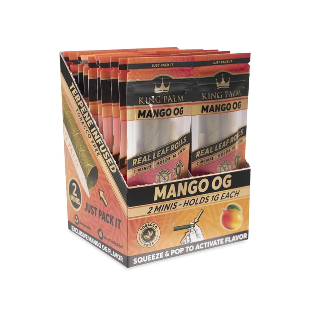 2 Hemp Wraps Honey Mango Flavored With Filter Tips