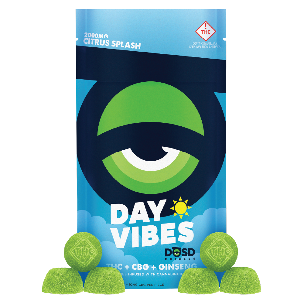 Day Vibes CBG - Citrus Splash [20pk] (2000mg THC/200mg CBG/500mg Ginseng)