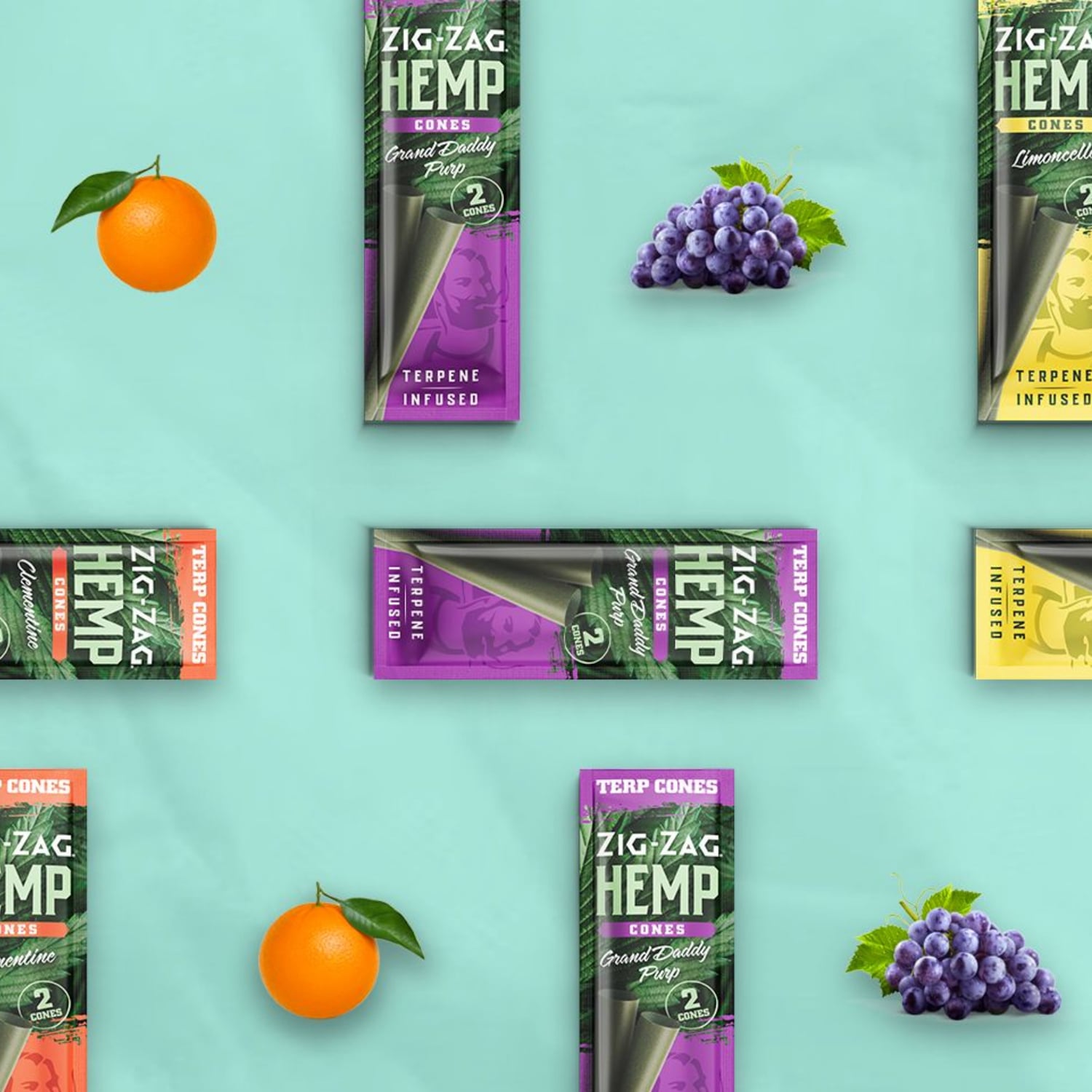 Shop Zig Zag Terpene Infused Hemp Cones 2pk - Grand Daddy Purp