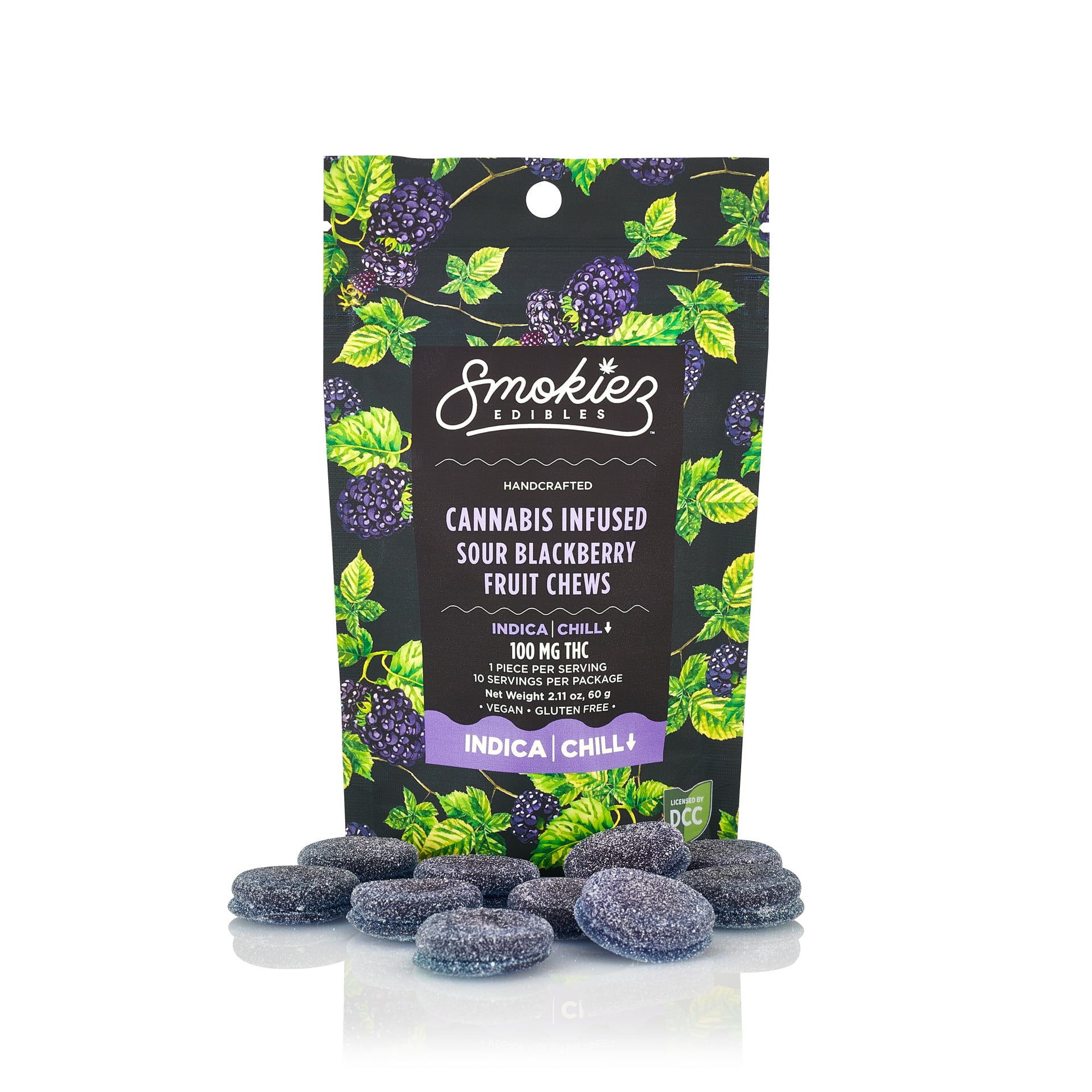 SMOKIEZ - SOUR BLACKBERRY - GUMMIES - [100MG] - 10PK - INDICA