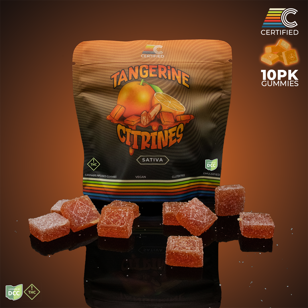 Certified Cultivators - Tangerine Citrines - Gummies - 100mg - 10pk - Sativa