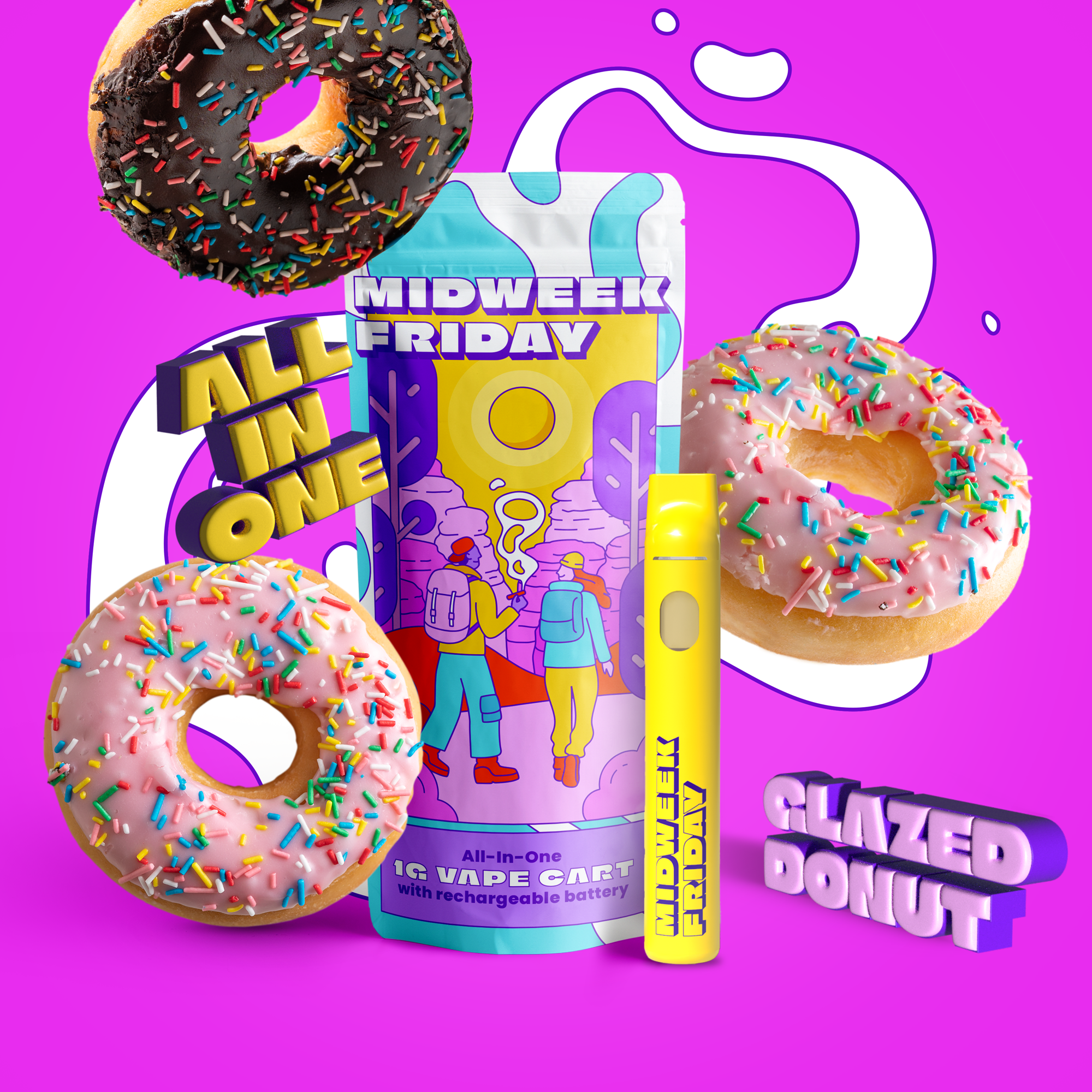Glazed Donut [1000mg] | Midweek Friday | Disposable