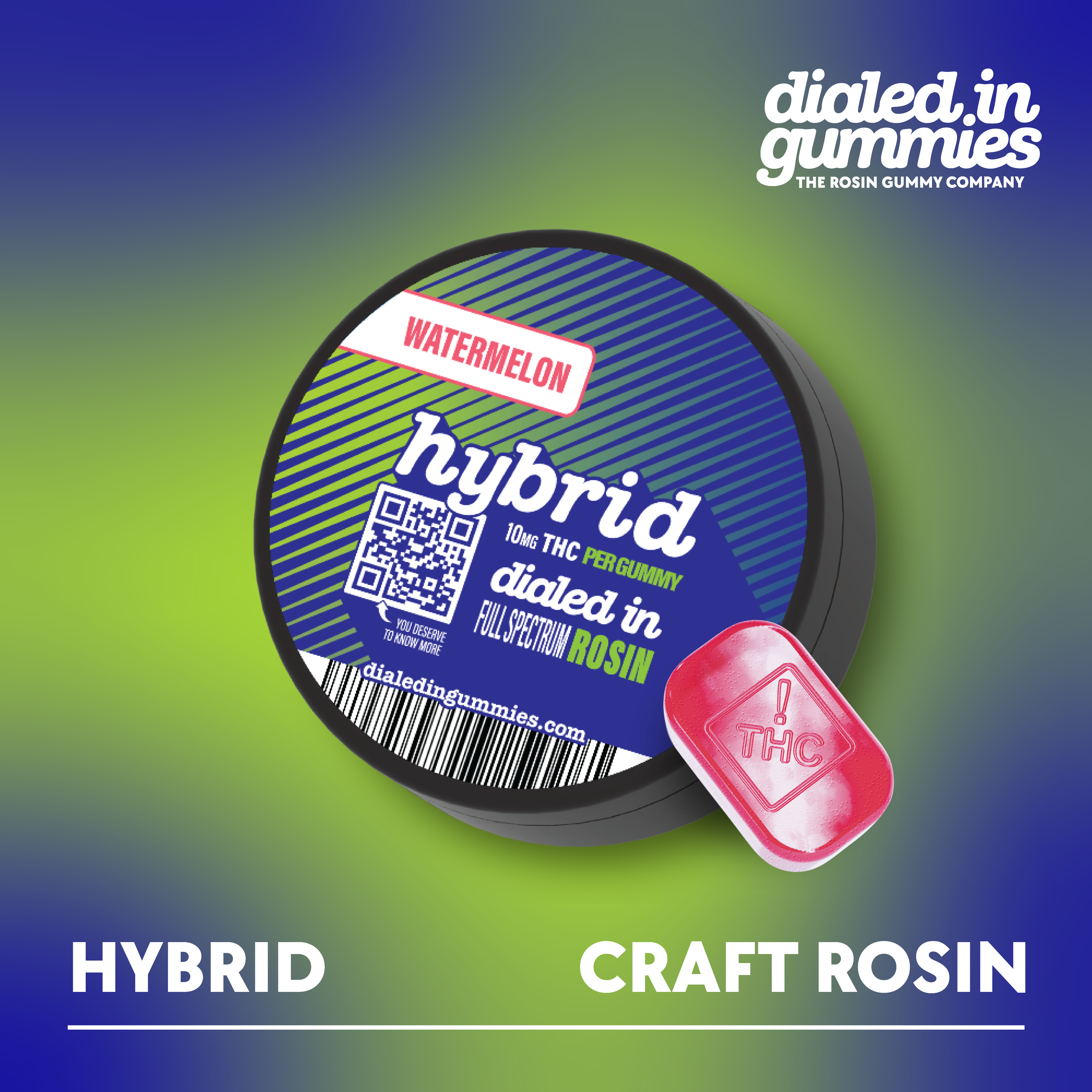 100mg - Watermelon - Rosin Gummies (10pk)