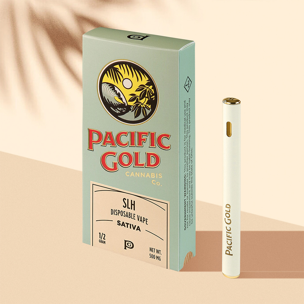 Shop SLH 0.42g Disposable Vape Pen (318mg THC) [Sat] - Pacific Gold by Fire  Rock Farms | gLeaf (OH)