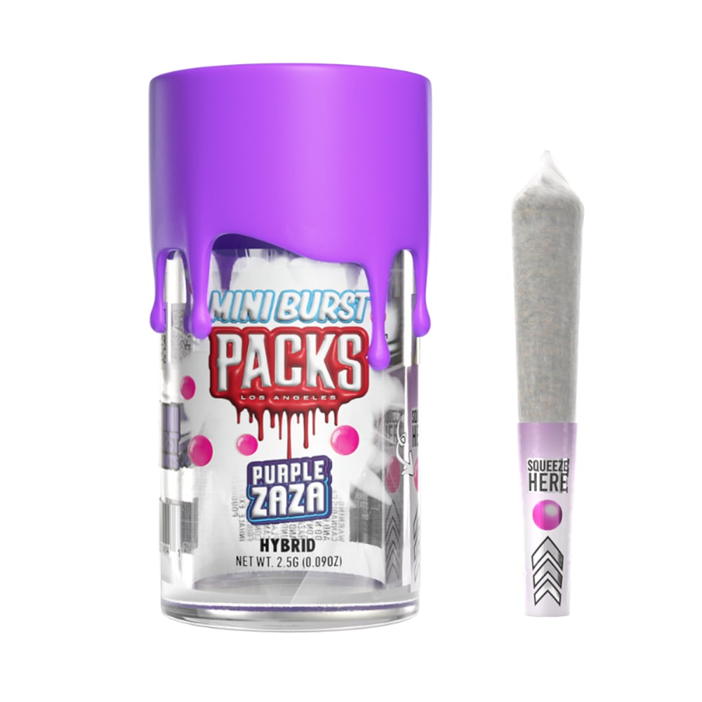 Purple Zaza [.5g] Packwoods 5 Pack Mini Bursts Hash Infused Joints