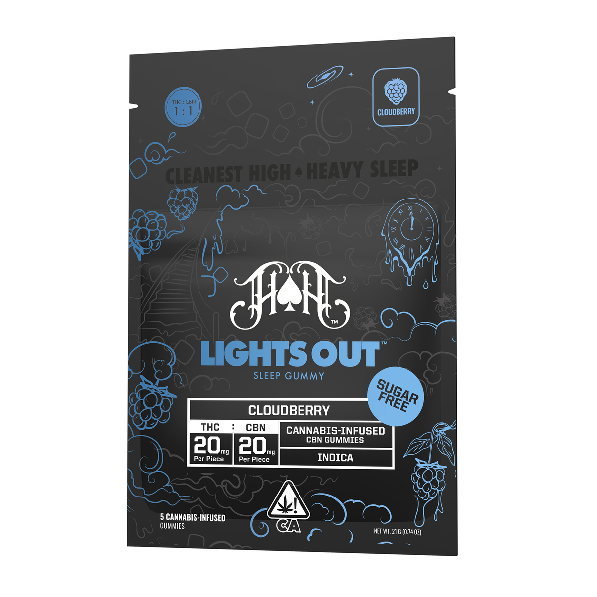 Sugar Free: Cloudberry [5pk] (100mg THC/100mg CBN) view 2