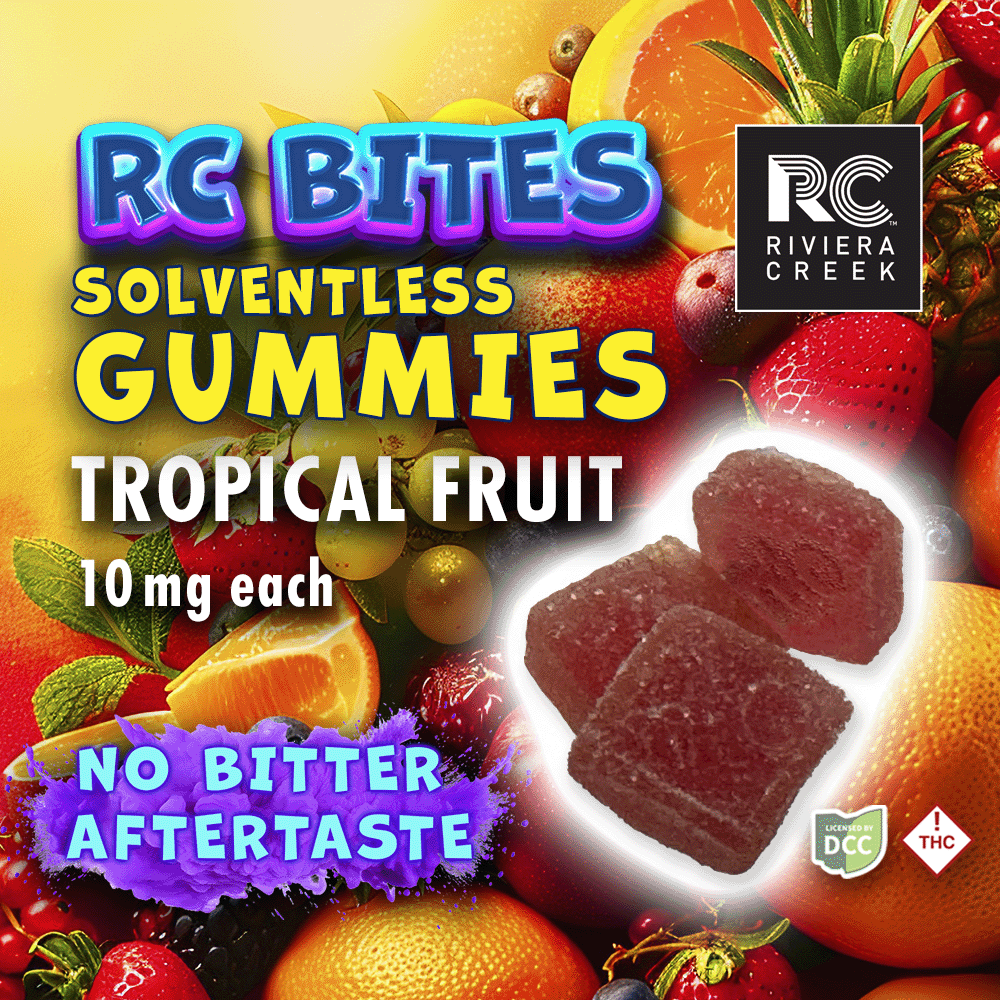 RIVIERA CREEK - TROPICAL - SOLVENTLESS GUMMIES - [30MG] - 3PK